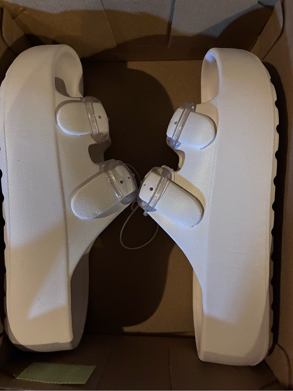 Falda Kids' EVA Double Strap Platform Slides SZ 4 girls